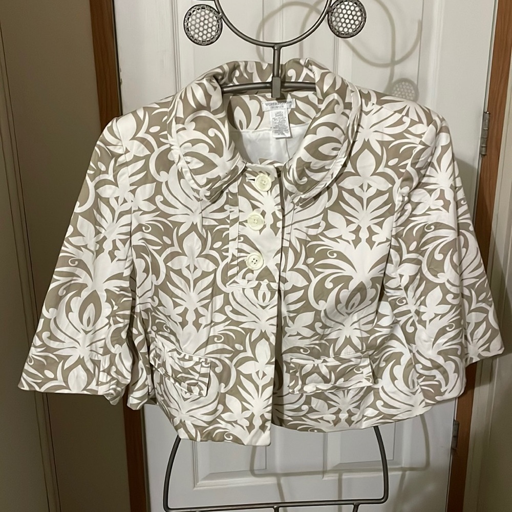 Worthington Button Down Cropped Top